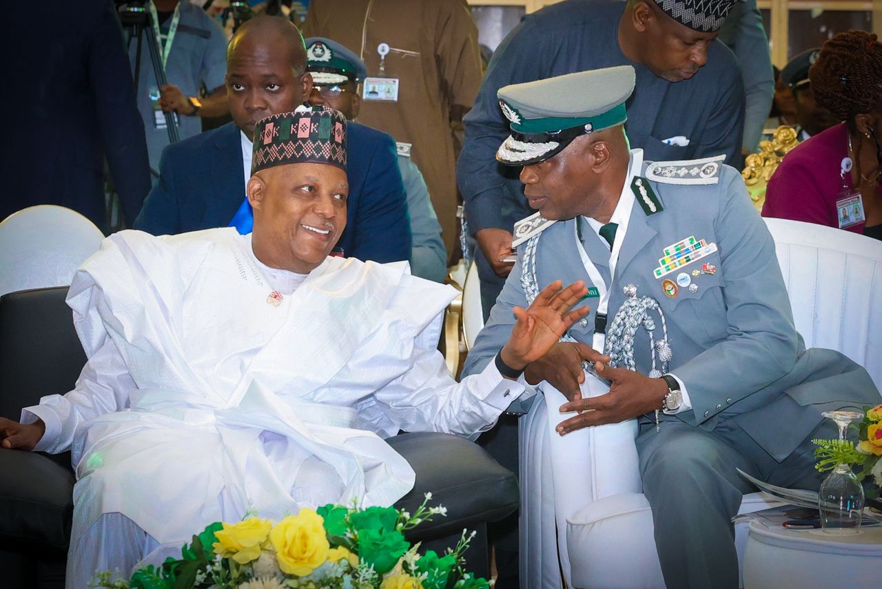 Vice President Kasheem Shettima with the Comptroller-General of the Nigeria Customs Service at the ongoing C-PACT Summit in Abuja