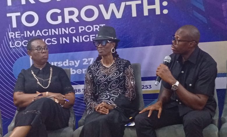From left, Vice Chairman of the Nigerian Ports Consultative Council, Mrs Jean Anishere-Chiazor, Senior Advocate of Nigeria SAN, Mrs Funmilayo Olotu, former Port Manager, Lagos Ports Complex and Mr Jama Onwubuariri, Managing Director, Truck Transit Parks, TTP, at Thought Leadership Session held in Lagos.